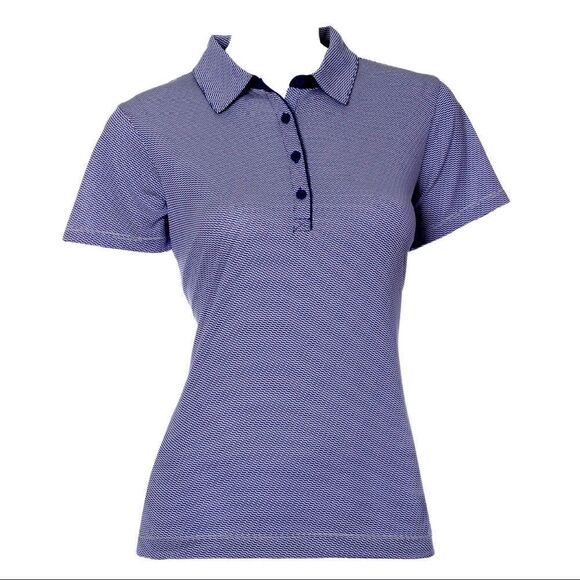 NWT EP Blue Geo Jacquard Golf Polo Sz M - Picture 1 of 5